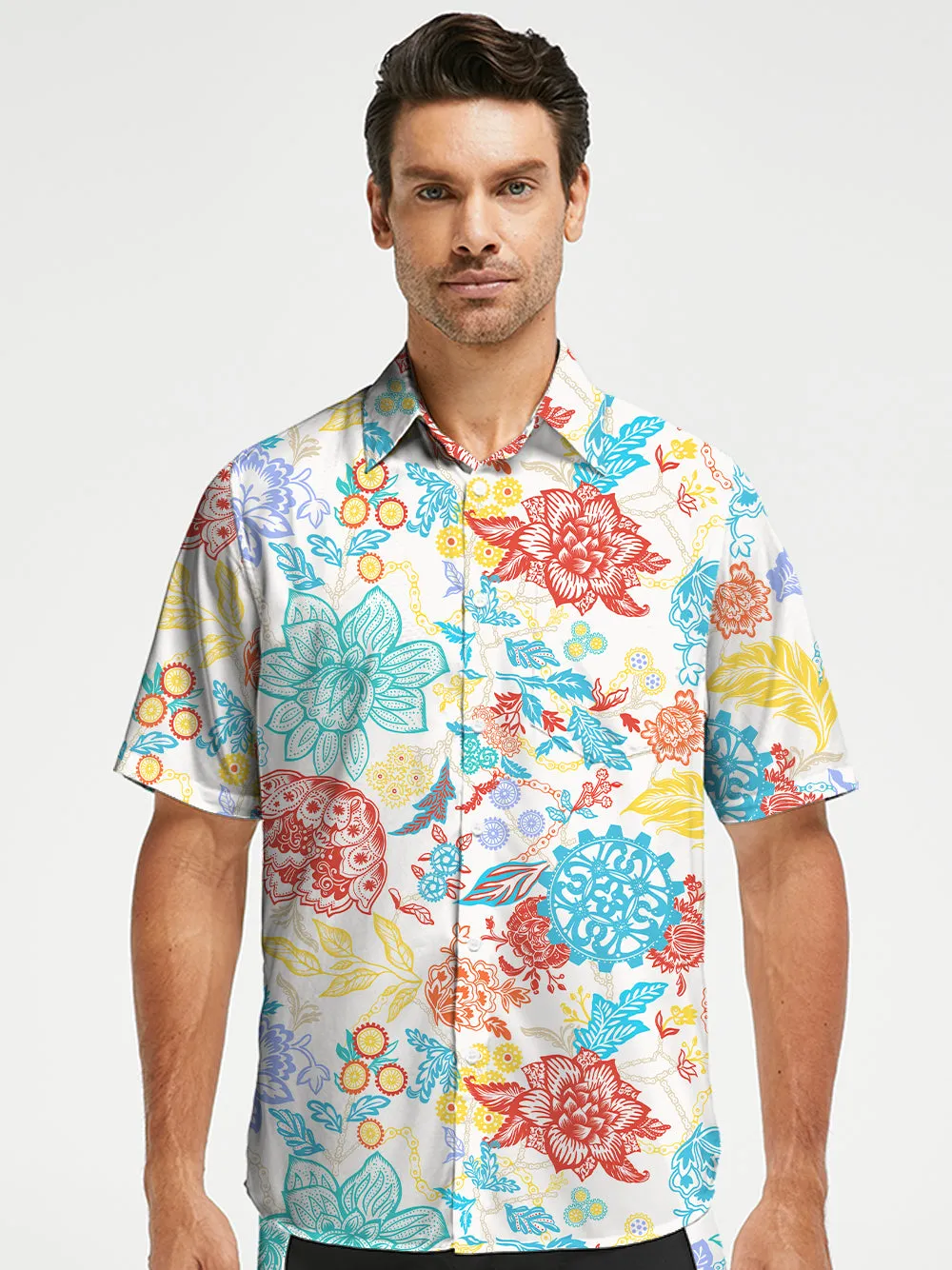 Orionride Tranquil Garden Zipper Pockets Ultra Lightweight Short Sleeves Gravel Shirt sold by Orionride product image thumbnail 2