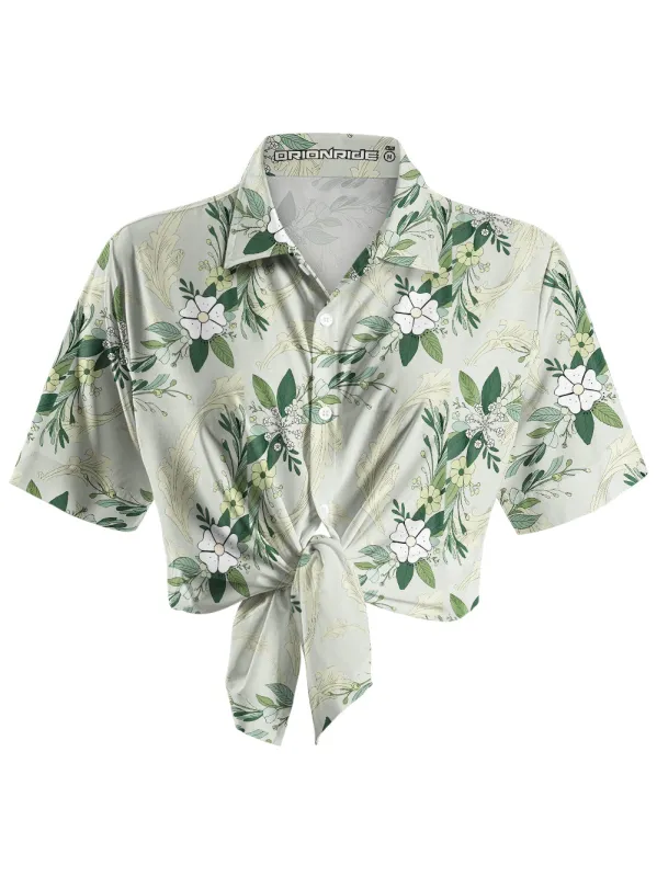 Orionride Flower Wheel Zipper Pockets Ultra Lightweight Short Sleeves Women's Gravel Shirt sold by Orionride