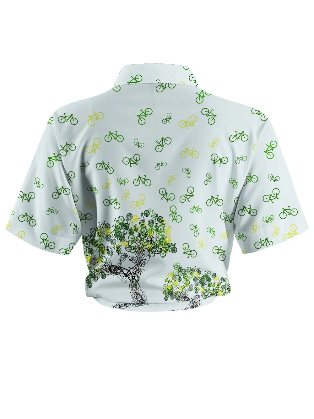 Orionride Bicycle Tree Art Zipper Pockets Ultra Lightweight Short Sleeves Women's Gravel Shirt sold by Orionride product image thumbnail 2