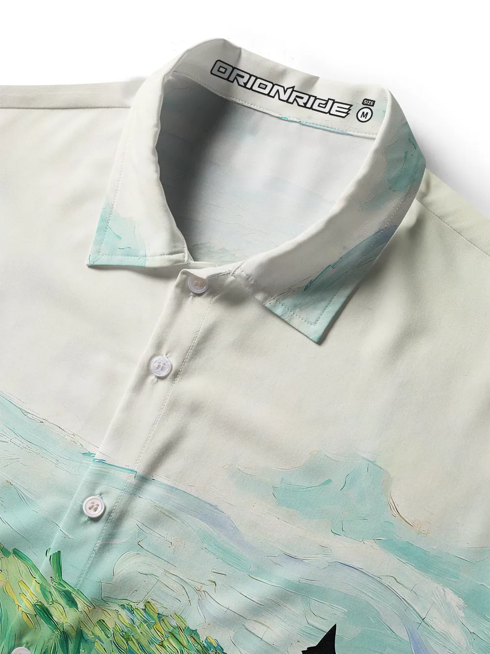 Orionride Oil Painting Black Cat Zipper Pockets Ultra Lightweight Short Sleeves Women's Gravel Shirt sold by Orionride product image thumbnail 3