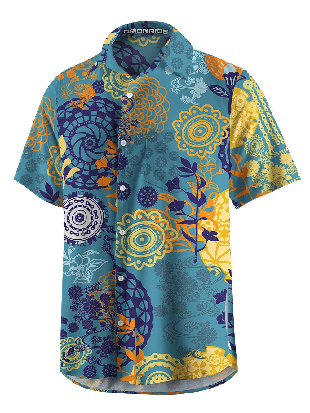 Orionride Magical Flowers Zipper Pockets Ultra Lightweight Short Sleeves Gravel Shirt sold by Orionride product image thumbnail 4