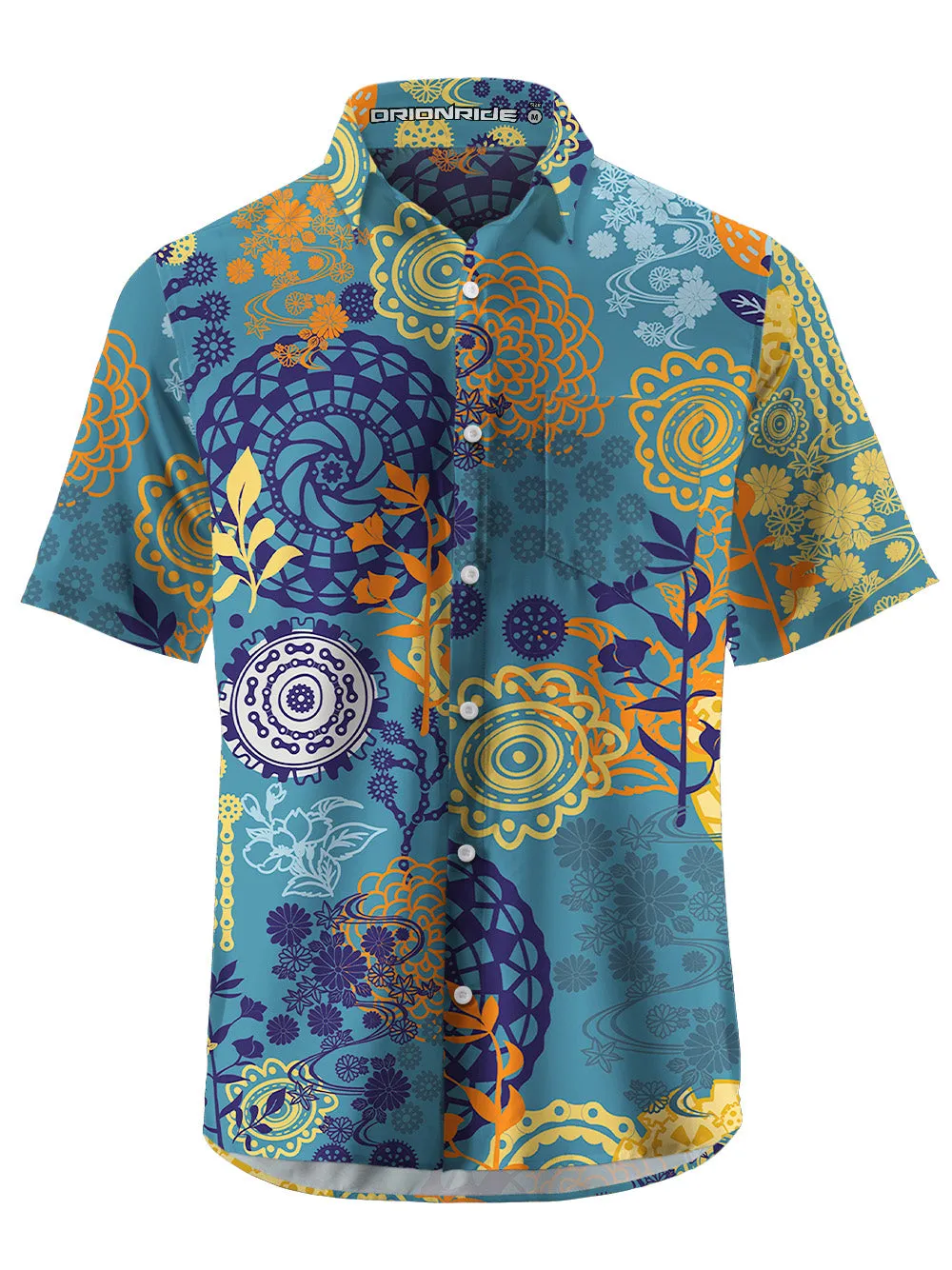 Orionride Magical Flowers Zipper Pockets Ultra Lightweight Short Sleeves Gravel Shirt sold by Orionride product image thumbnail 3