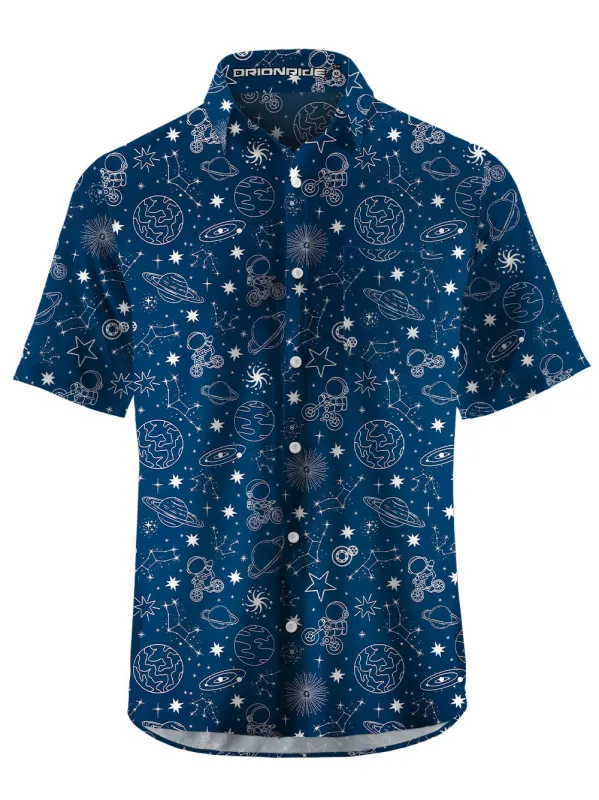 Orionride Space Journey Zipper Pockets Ultra Lightweight Short Sleeves Gravel Shirt sold by Orionride