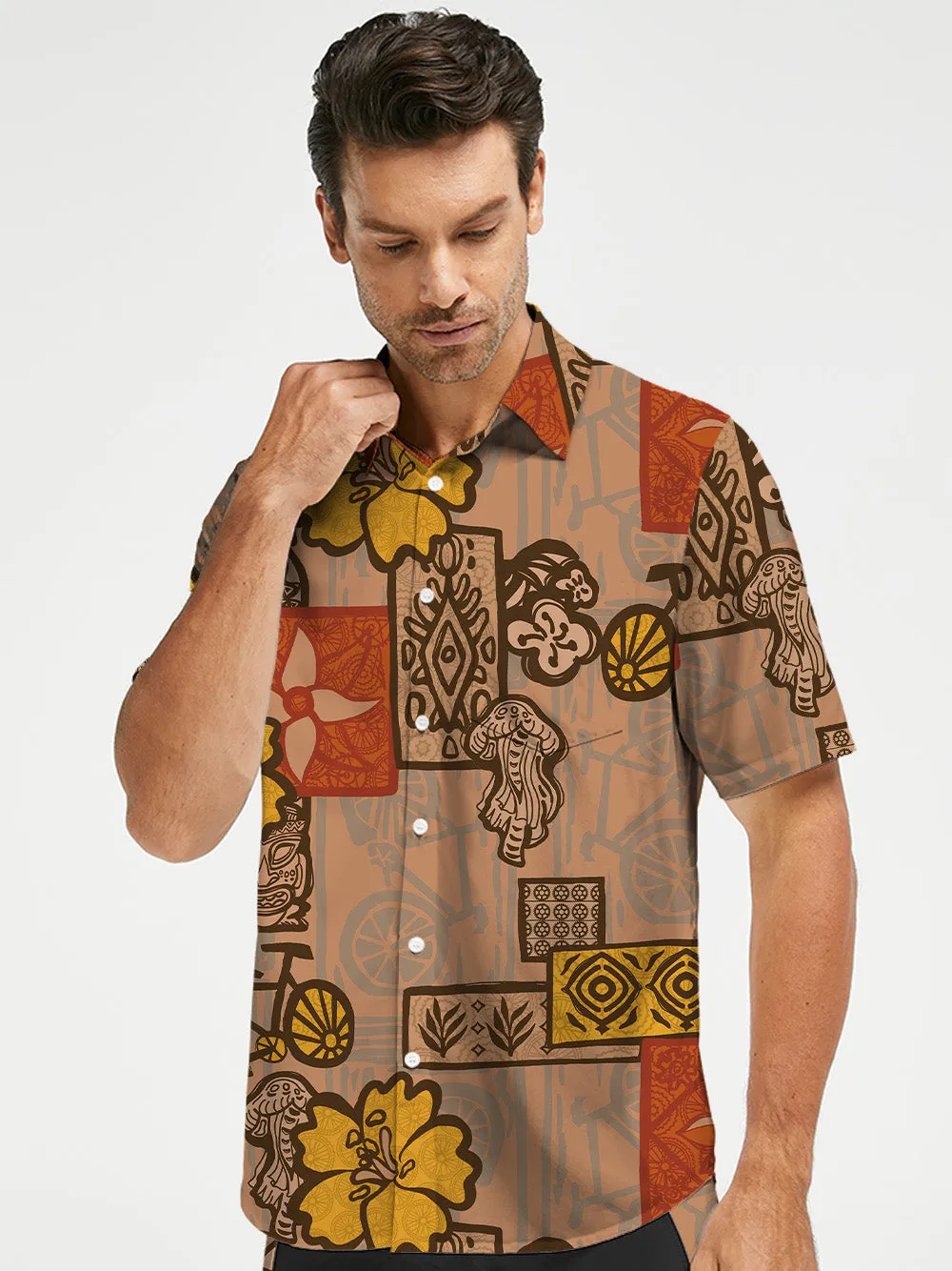 Orionride Retro Totem Zipper Pockets Ultra Lightweight Short Sleeves Gravel Shirt sold by Orionride product image thumbnail 2