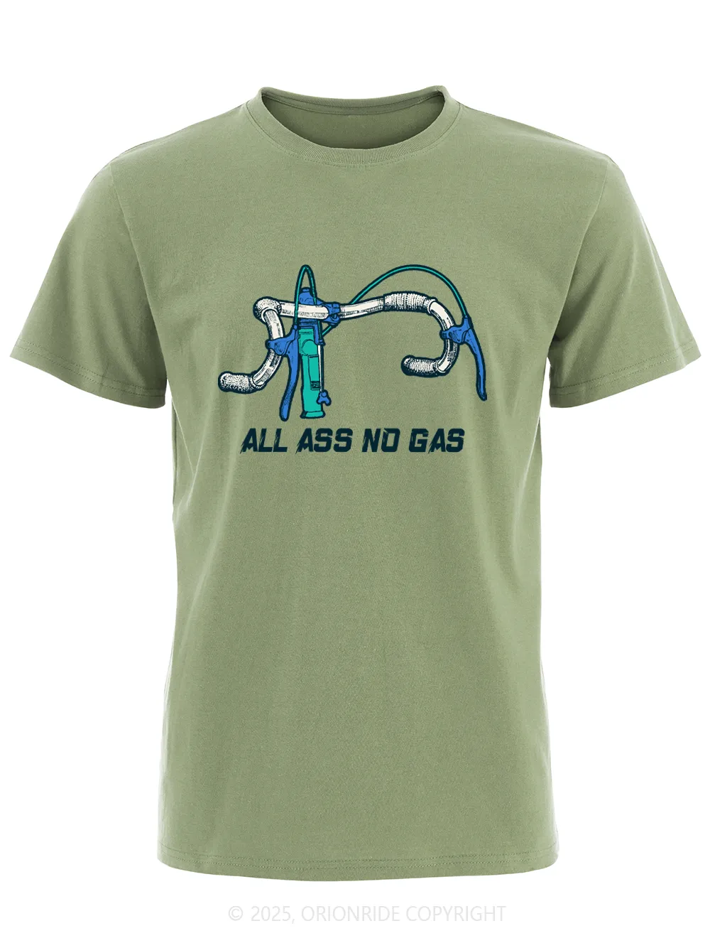 Orionride Unique Handlebar Short Sleeves Bike T-Shirt sold by Orionride product image thumbnail 2