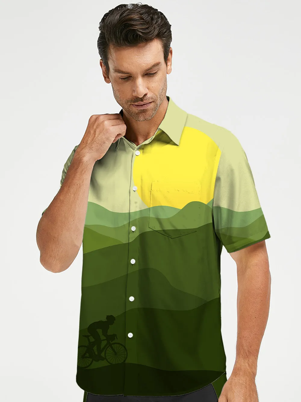 Orionride Lonely Journey Zipper Pockets Ultra Lightweight Short Sleeves Gravel Shirt sold by Orionride product image thumbnail 2