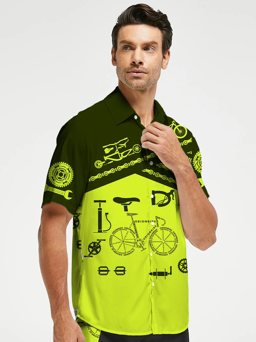 Orionride Letter Stitching Bicycle Zipper Pockets Ultra Lightweight Short Sleeves Gravel Shirt sold by Orionride product image thumbnail 2