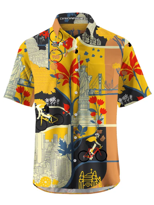 Orionride Cycling Scenery Zipper Pockets Ultra Lightweight Short Sleeves Gravel Shirt sold by Orionride