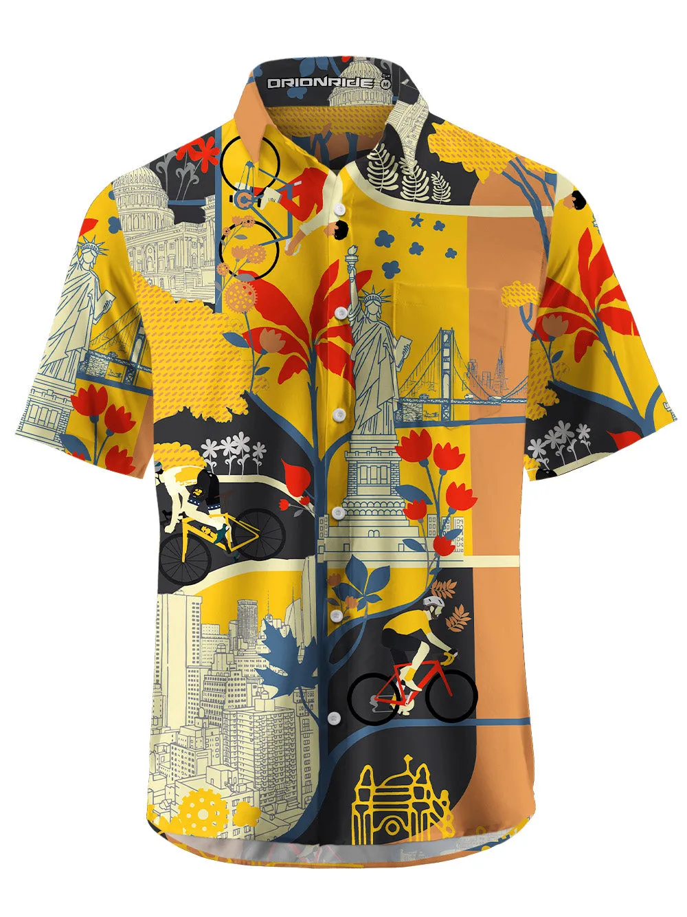 Orionride Cycling Scenery Zipper Pockets Ultra Lightweight Short Sleeves Gravel Shirt sold by Orionride