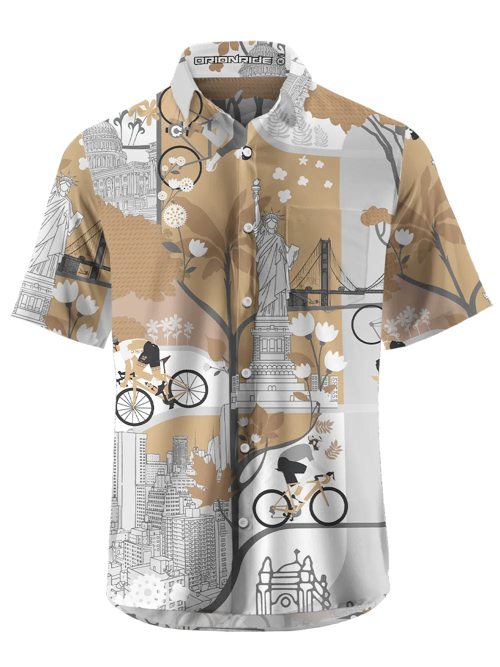Orionride Cycling Scenery Zipper Pockets Ultra Lightweight Short Sleeves Gravel Shirt sold by Orionride product image thumbnail 3