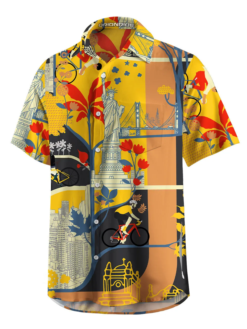 Orionride Cycling Scenery Zipper Pockets Ultra Lightweight Short Sleeves Gravel Shirt sold by Orionride product image thumbnail 4