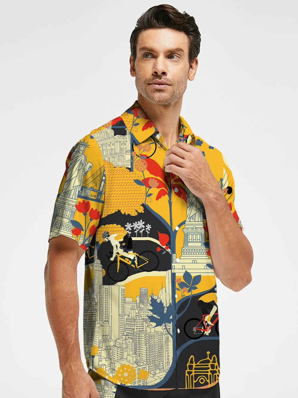 Orionride Cycling Scenery Zipper Pockets Ultra Lightweight Short Sleeves Gravel Shirt sold by Orionride product image thumbnail 2