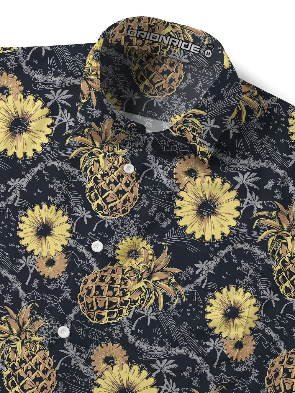 Orionride Juicy Pineapple Zipper Pockets Ultra Lightweight Short Sleeves Gravel Shirt sold by Orionride product image thumbnail 5