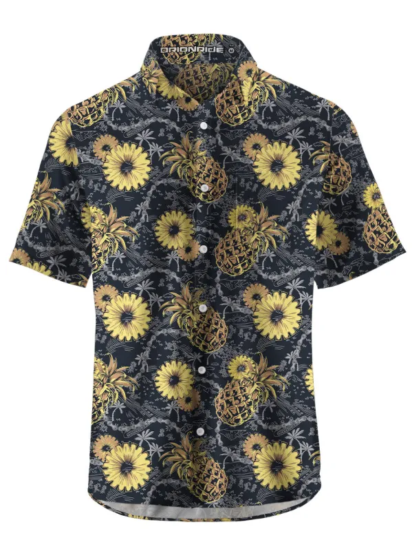 Orionride Juicy Pineapple Zipper Pockets Ultra Lightweight Short Sleeves Gravel Shirt sold by Orionride