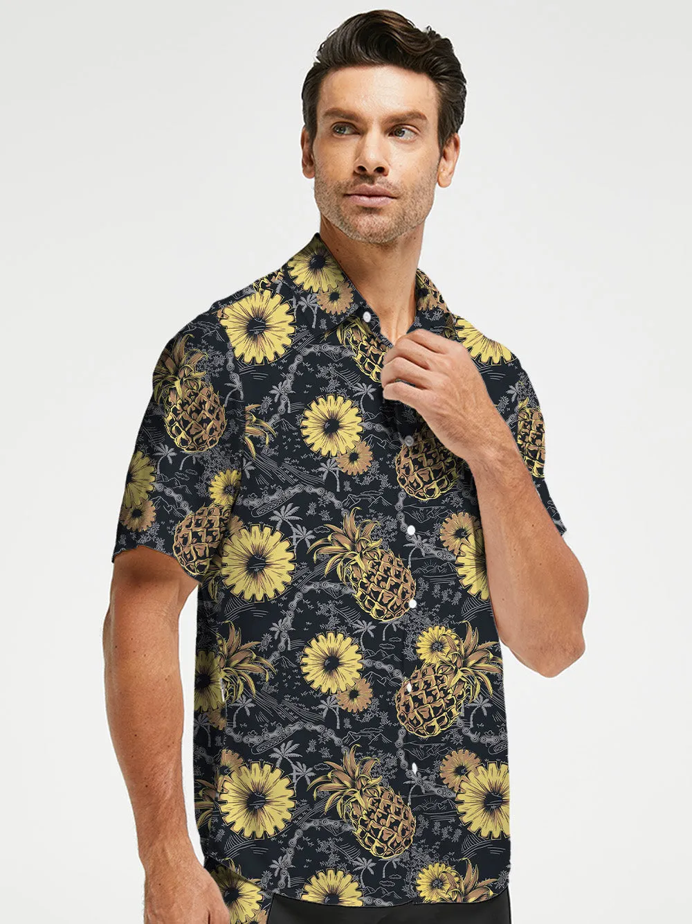 Orionride Juicy Pineapple Zipper Pockets Ultra Lightweight Short Sleeves Gravel Shirt sold by Orionride product image thumbnail 2