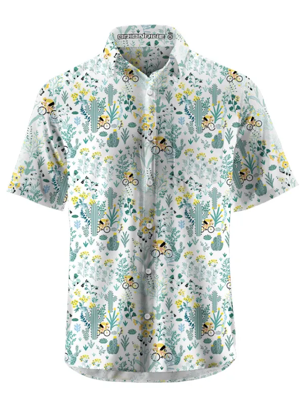 Orionride Botanical Gardens Zipper Pockets Ultra Lightweight Short Sleeves Gravel Shirt sold by Orionride