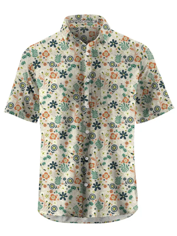 Orionride Flower Ride Zipper Pockets Ultra Lightweight Short Sleeves Gravel Shirt sold by Orionride