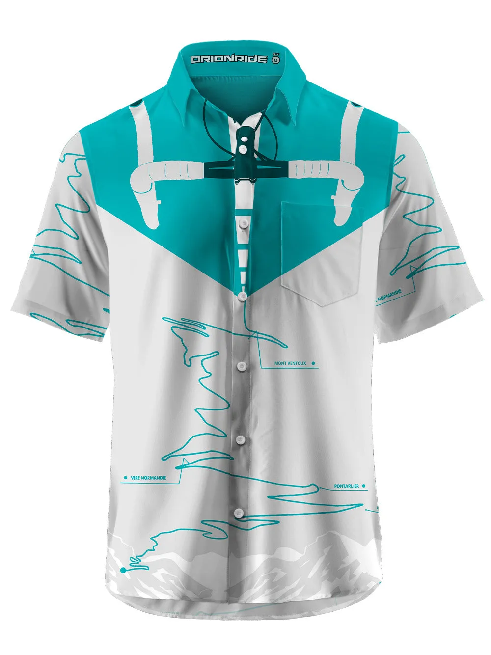 Orionride Roadmap Zipper Pockets Ultra Lightweight Short Sleeves Gravel Shirt sold by Orionride product image thumbnail 2