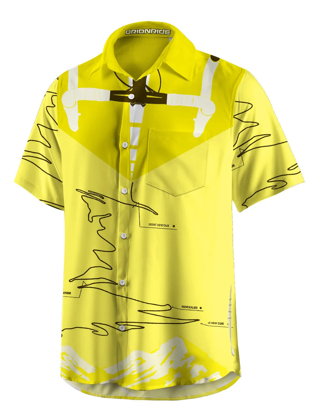 Orionride Roadmap Zipper Pockets Ultra Lightweight Short Sleeves Gravel Shirt sold by Orionride product image thumbnail 5