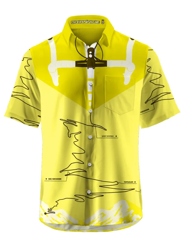 Orionride Roadmap Zipper Pockets Ultra Lightweight Short Sleeves Gravel Shirt sold by Orionride