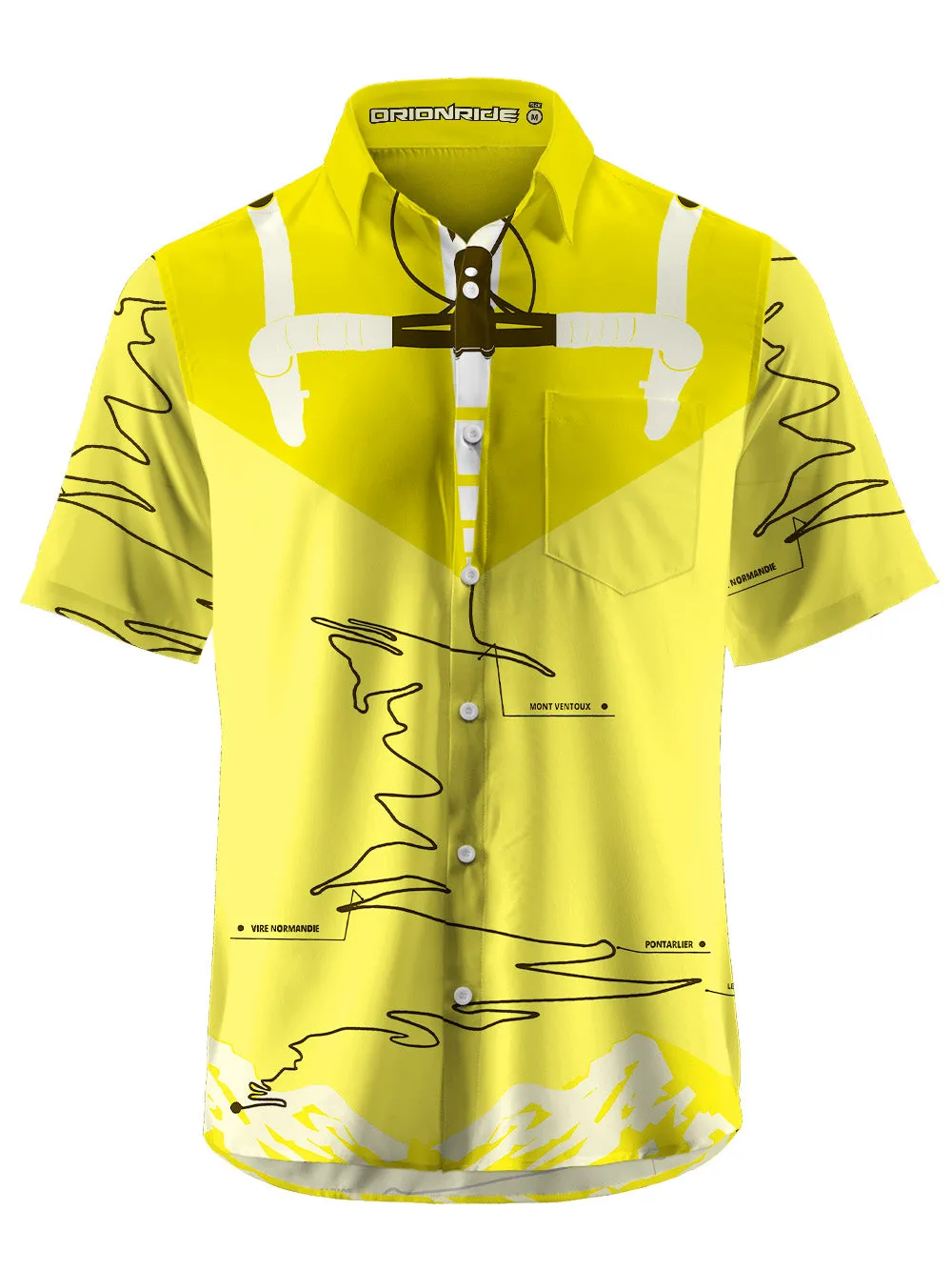 Orionride Roadmap Zipper Pockets Ultra Lightweight Short Sleeves Gravel Shirt sold by Orionride