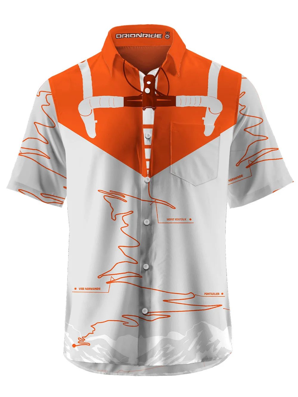 Orionride Roadmap Zipper Pockets Ultra Lightweight Short Sleeves Gravel Shirt sold by Orionride product image thumbnail 3