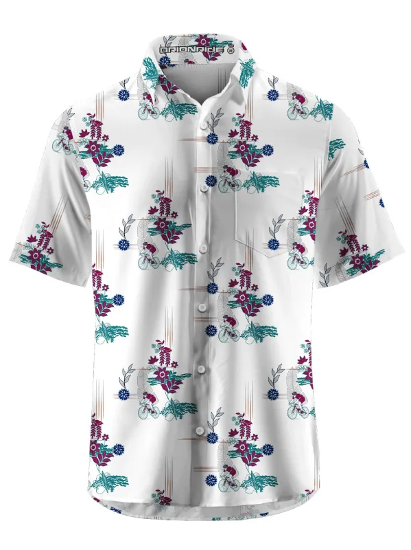 Orionride Nature's Pedal Journey Zipper Pockets Ultra Lightweight Short Sleeves Gravel Shirt sold by Orionride