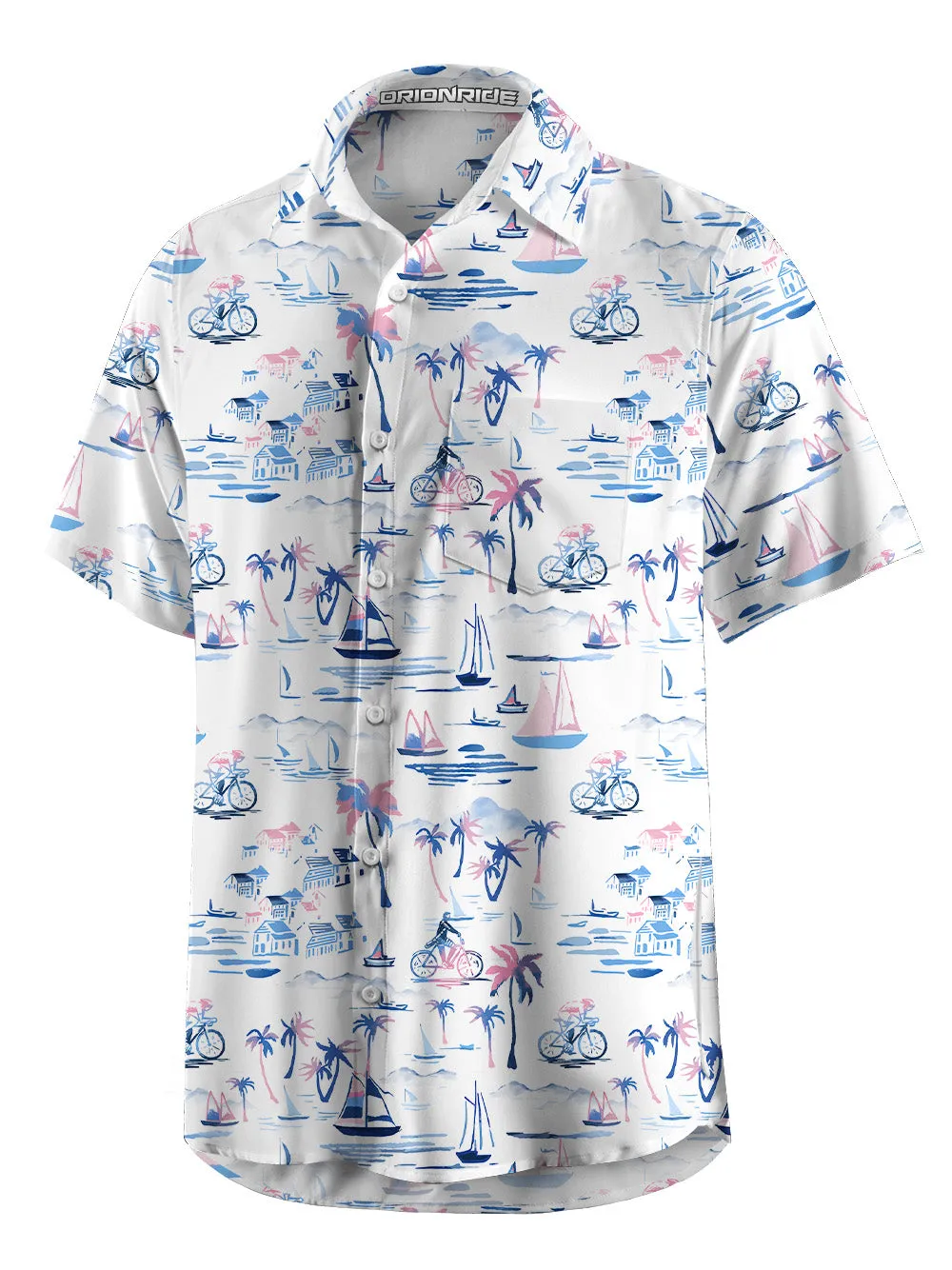 Orionride Tropical Getaway Zipper Pockets Ultra Lightweight Short Sleeves Gravel Shirt sold by Orionride product image thumbnail 3