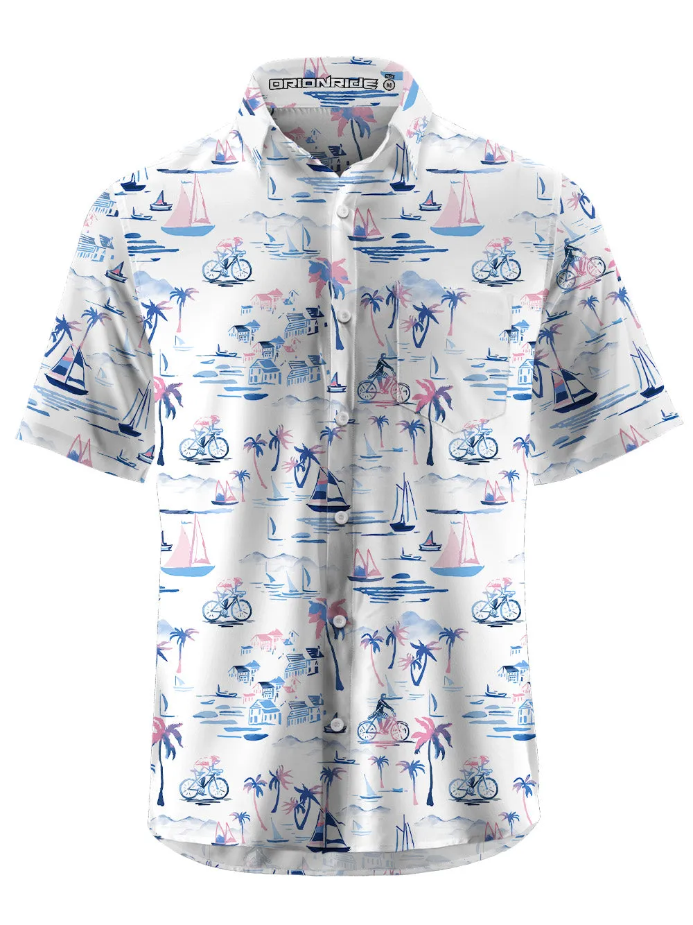 Orionride Tropical Getaway Zipper Pockets Ultra Lightweight Short Sleeves Gravel Shirt sold by Orionride