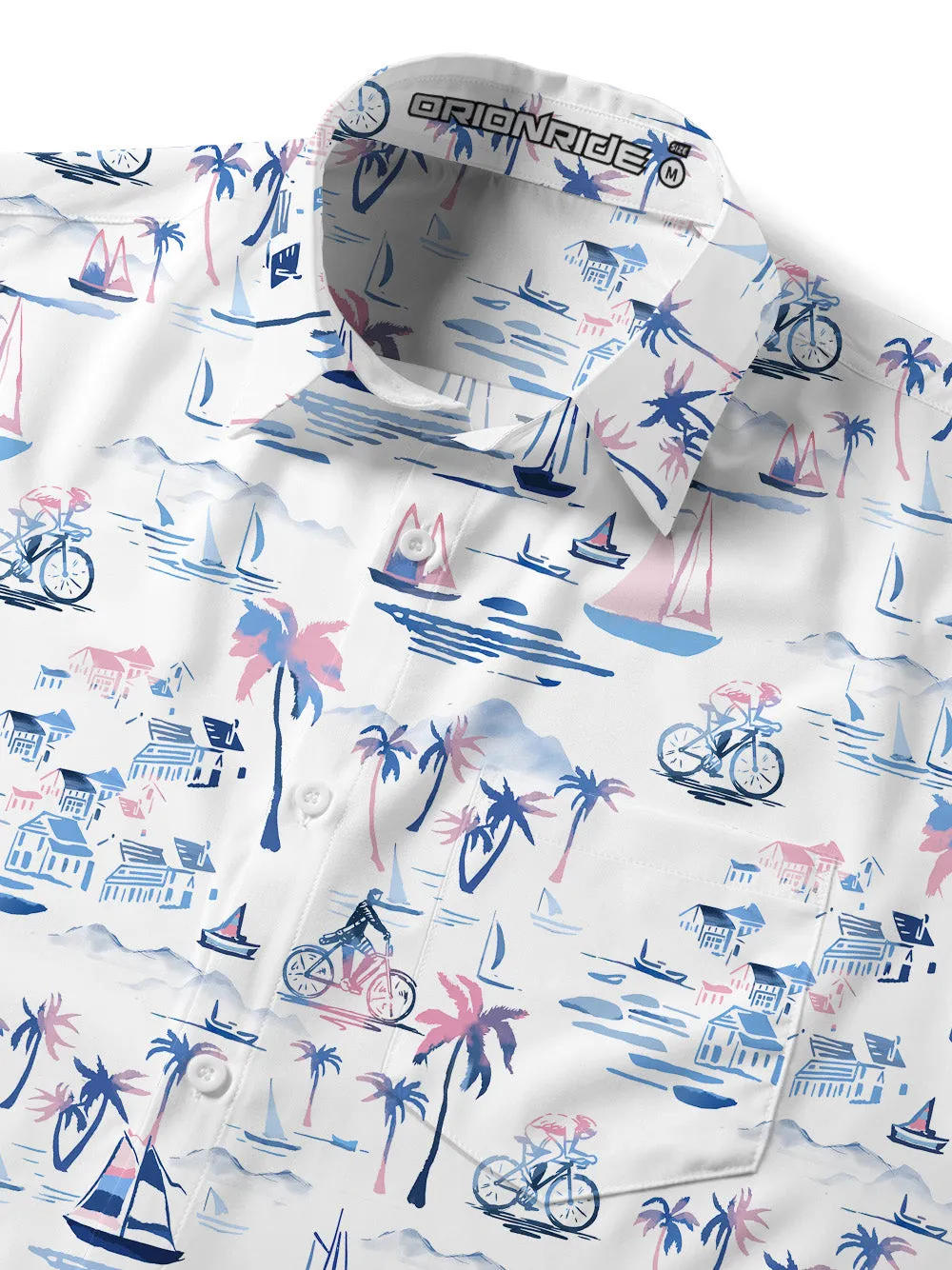 Orionride Tropical Getaway Zipper Pockets Ultra Lightweight Short Sleeves Gravel Shirt sold by Orionride product image thumbnail 5