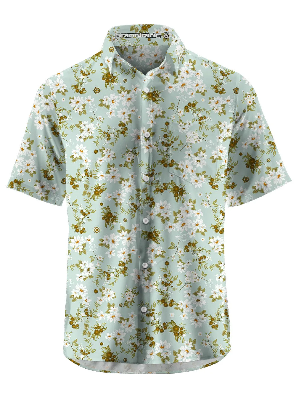 Orionride Blooming Flowers Zipper Pockets Ultra Lightweight Short Sleeves Gravel Shirt sold by Orionride