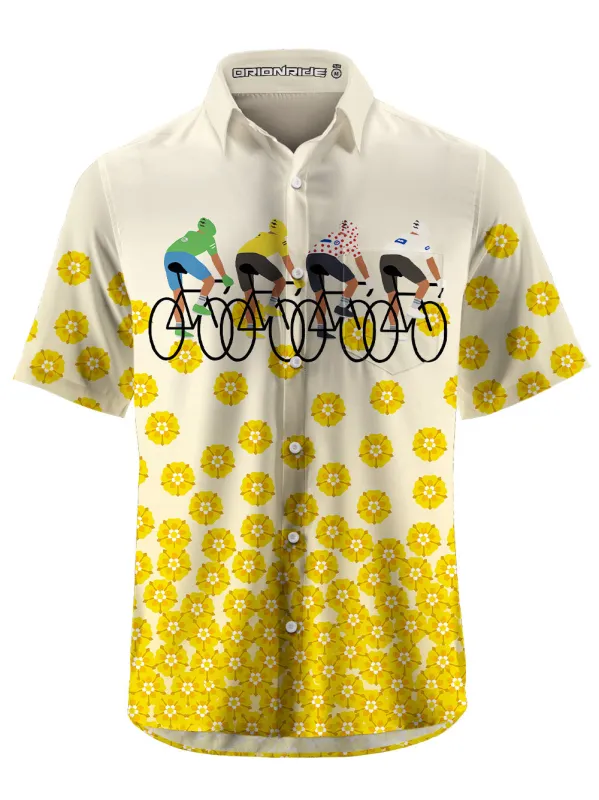 Orionride Pedal To The Bloom Zipper Pockets Ultra Lightweight Short Sleeves Gravel Shirt sold by Orionride