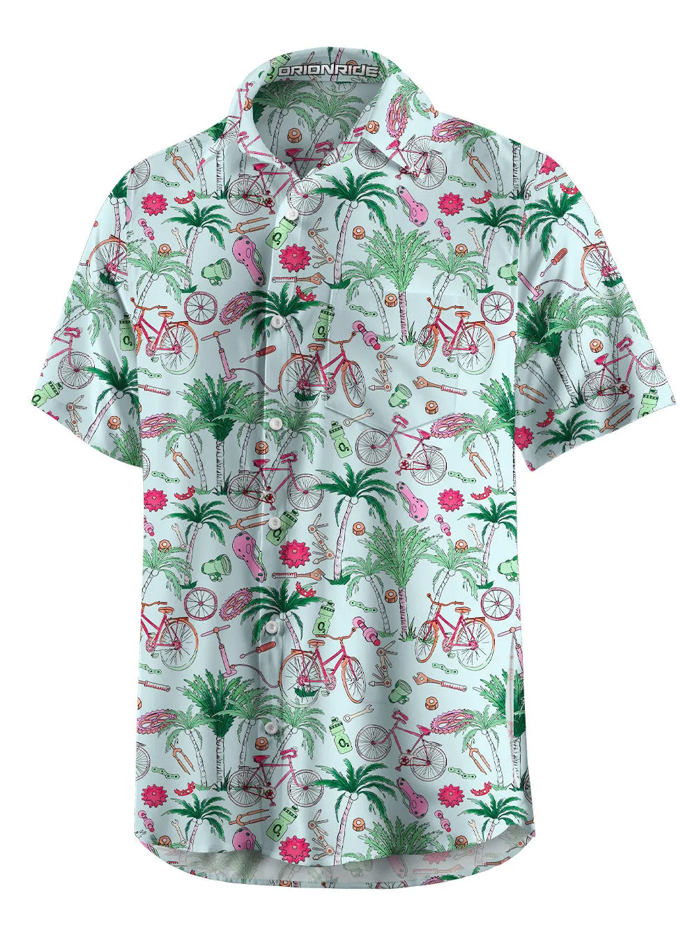 Orionride Vitality Coconut Tree Zipper Pockets Ultra Lightweight Short Sleeves Gravel Shirt sold by Orionride product image thumbnail 4