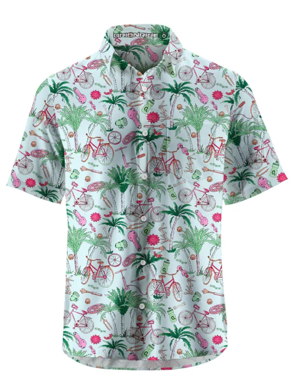 Orionride Vitality Coconut Tree Zipper Pockets Ultra Lightweight Short Sleeves Gravel Shirt sold by Orionride