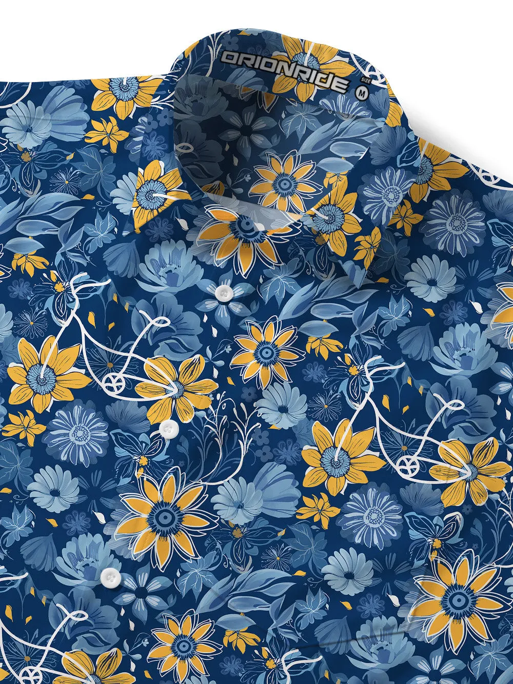 Orionride Flower Paradise Zipper Pockets Ultra Lightweight Short Sleeves Gravel Shirt sold by Orionride product image thumbnail 5