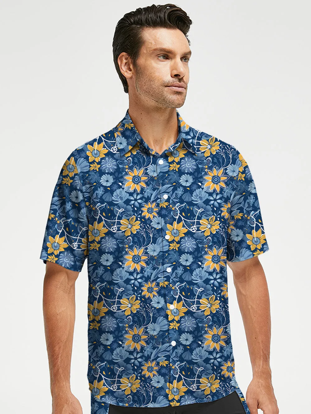 Orionride Flower Paradise Zipper Pockets Ultra Lightweight Short Sleeves Gravel Shirt sold by Orionride product image thumbnail 2