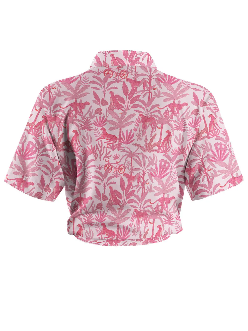 Orionride Jungle Leopard Zipper Pockets Ultra Lightweight Short Sleeves Women's Gravel Shirt sold by Orionride product image thumbnail 2