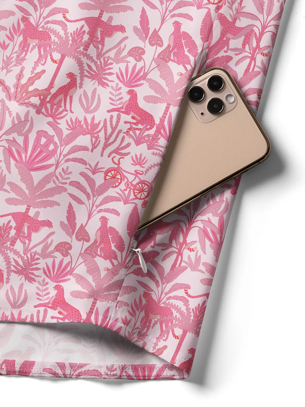 Orionride Jungle Leopard Zipper Pockets Ultra Lightweight Short Sleeves Women's Gravel Shirt sold by Orionride product image thumbnail 4