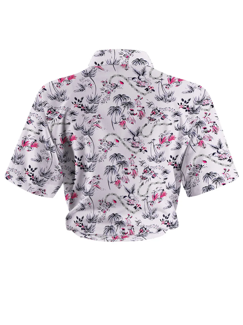 Orionride Chain And Flowers Zipper Pockets Ultra Lightweight Short Sleeves Women's Gravel Shirt sold by Orionride product image thumbnail 2