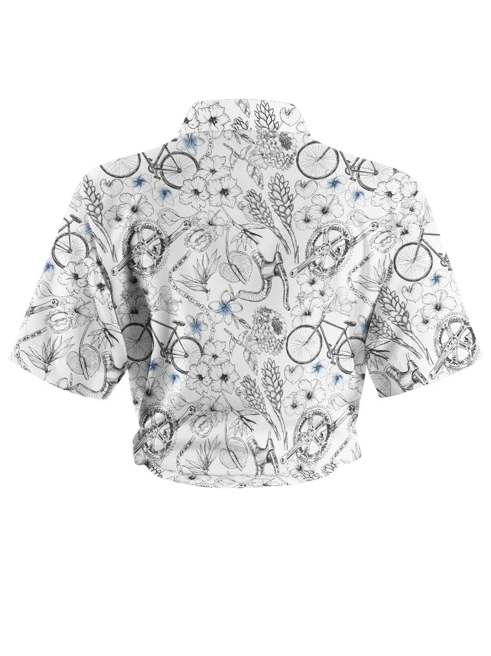 Orionride Plumeria Cycling Zipper Pockets Ultra Lightweight Short Sleeves Women's Gravel Shirt sold by Orionride product image thumbnail 2