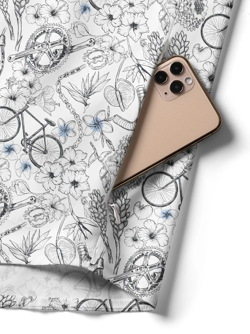 Orionride Plumeria Cycling Zipper Pockets Ultra Lightweight Short Sleeves Women's Gravel Shirt sold by Orionride product image thumbnail 4