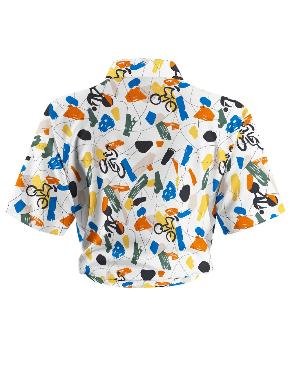 Orionride Abstract Color Blocks Zipper Pockets Ultra Lightweight Short Sleeves Women's Gravel Shirt sold by Orionride product image thumbnail 2