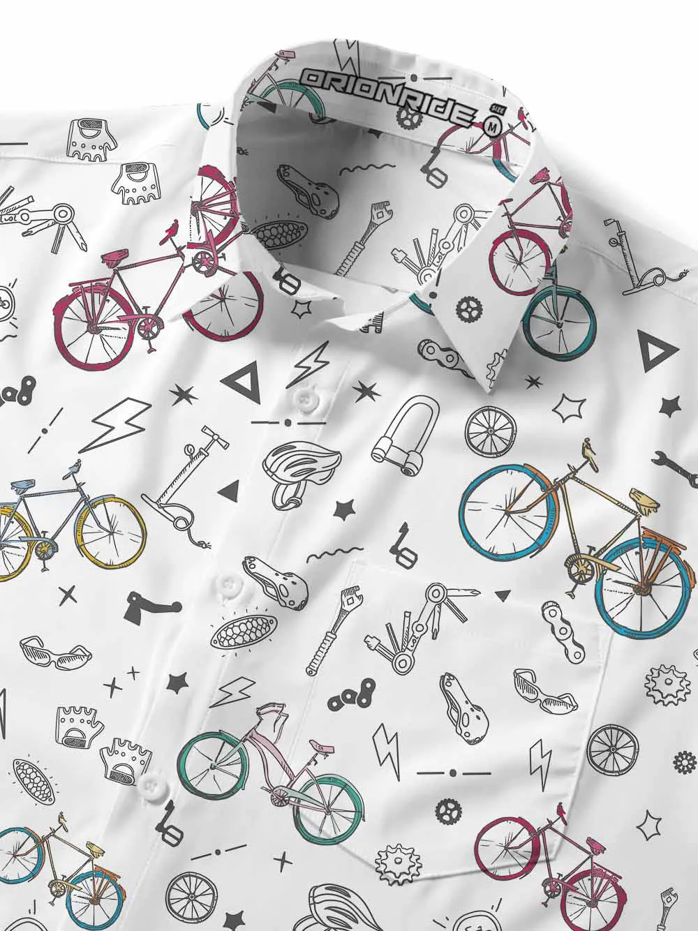 Orionride Parts World Zipper Pockets Ultra Lightweight Short Sleeves Gravel Shirt sold by Orionride product image thumbnail 5