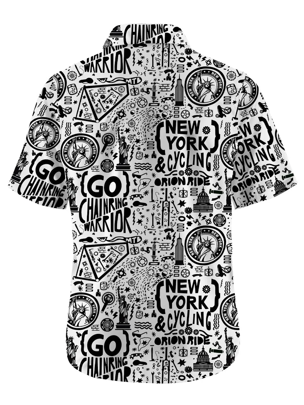 Orionride Go To New York Zipper Pockets Ultra Lightweight Short Sleeves Gravel Shirt sold by Orionride product image thumbnail 5