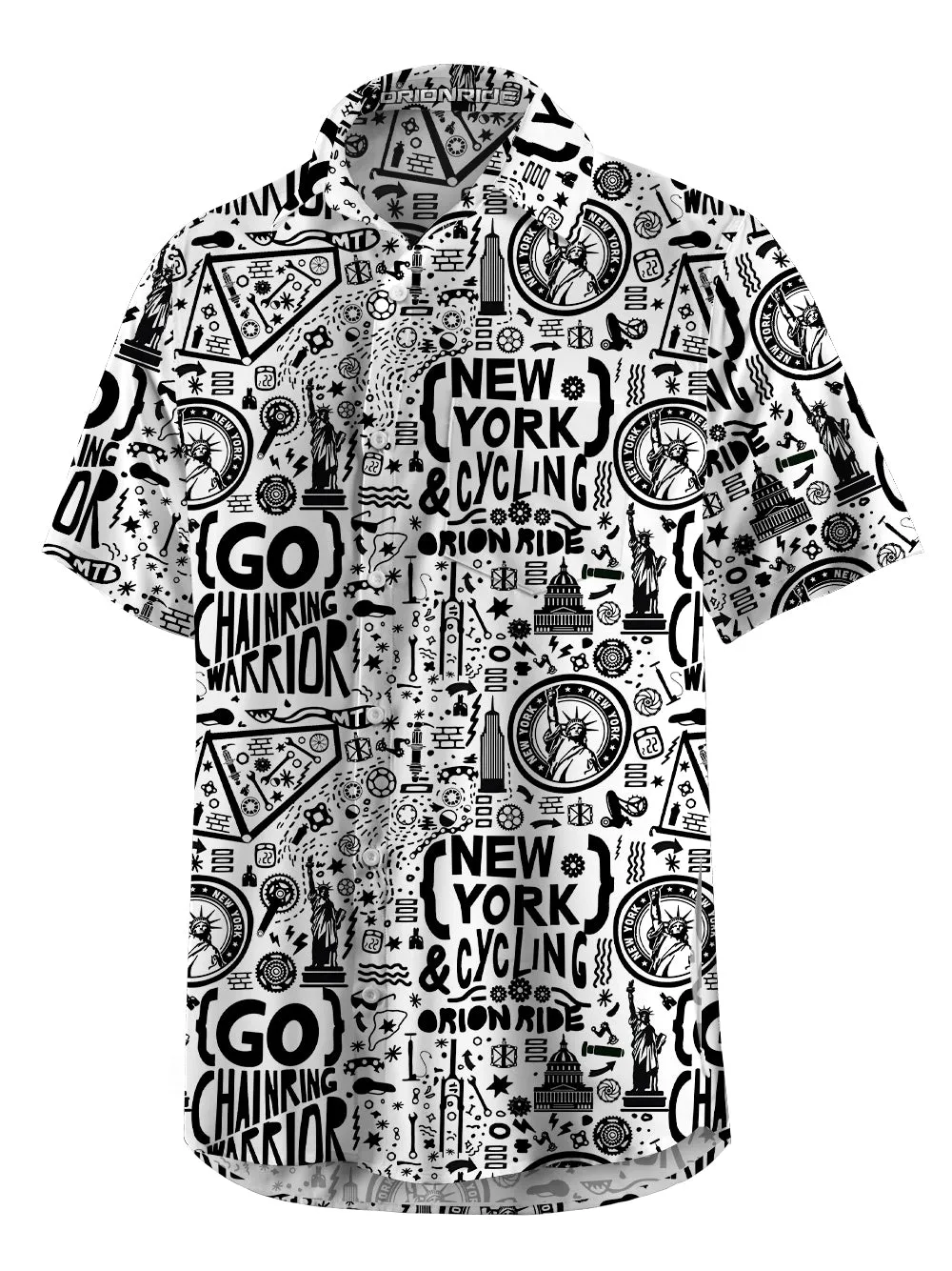 Orionride Go To New York Zipper Pockets Ultra Lightweight Short Sleeves Gravel Shirt sold by Orionride product image thumbnail 4