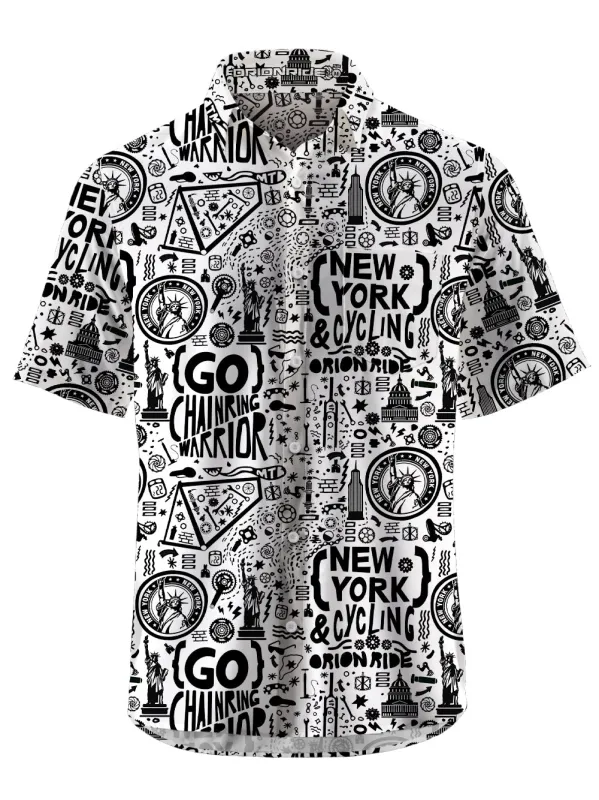 Orionride Go To New York Zipper Pockets Ultra Lightweight Short Sleeves Gravel Shirt sold by Orionride