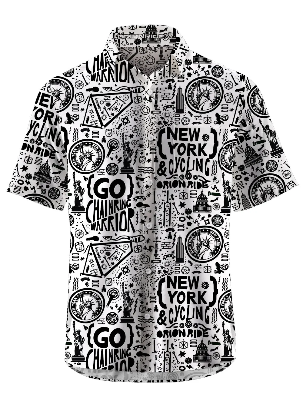 Orionride Go To New York Zipper Pockets Ultra Lightweight Short Sleeves Gravel Shirt sold by Orionride