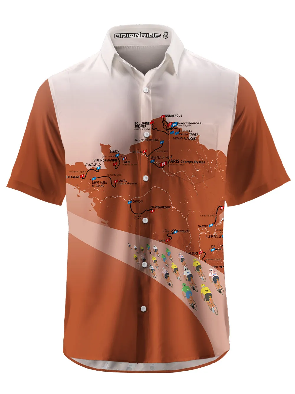 Orionride Race Route Zipper Pockets Ultra Lightweight Short Sleeves Gravel Shirt sold by Orionride product image thumbnail 3