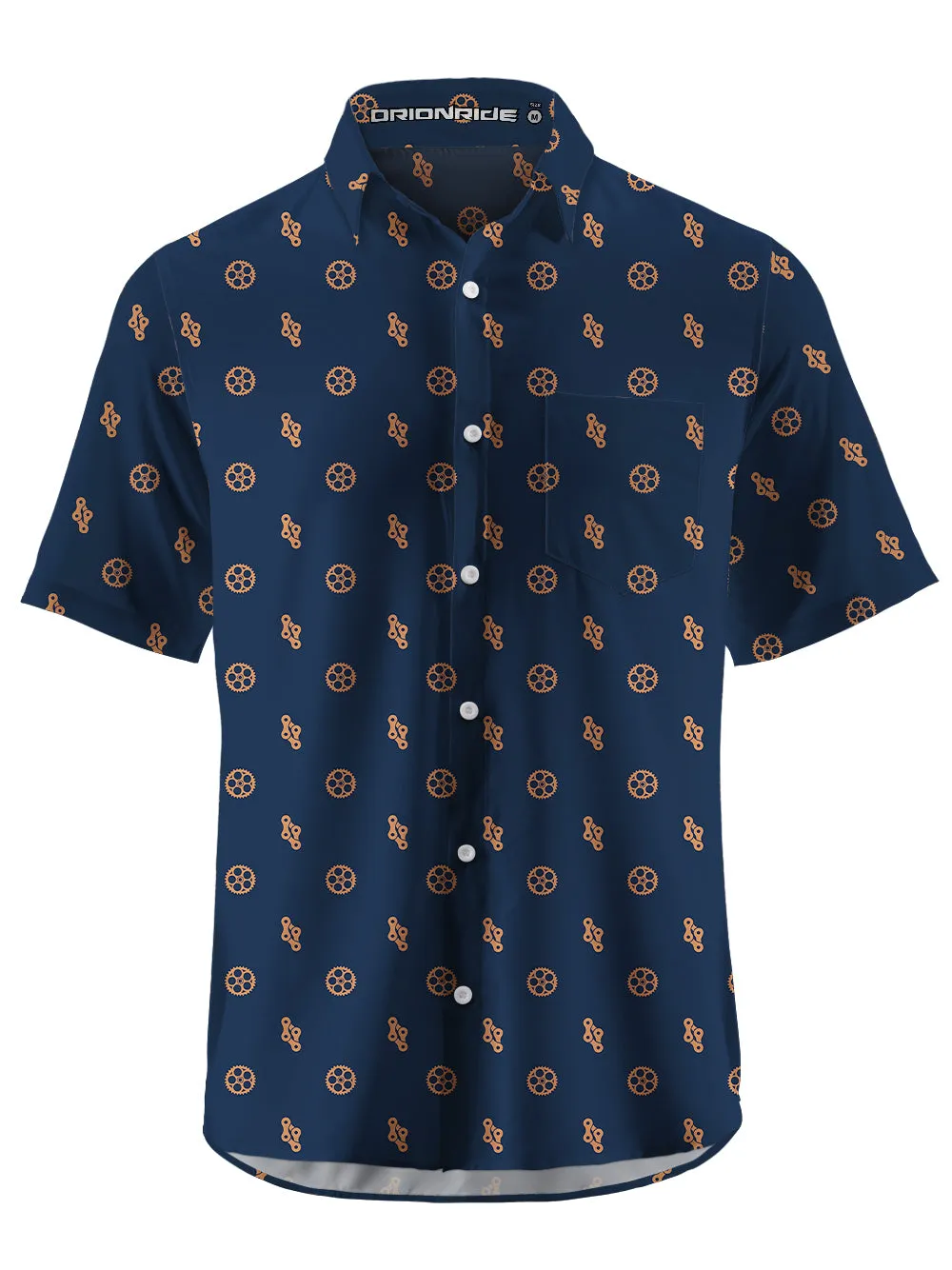 Orionride Gears And Chains Zipper Pockets Ultra Lightweight Short Sleeves Gravel Shirt sold by Orionride product image thumbnail 3