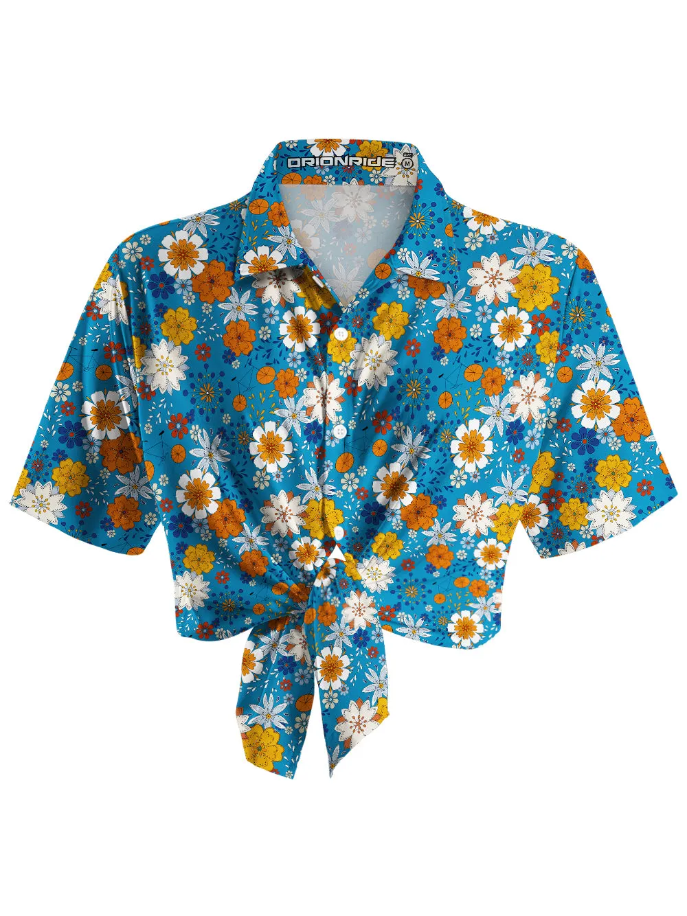 Orionride Fragrant Flowers Zipper Pockets Ultra Lightweight Short Sleeves Women's Gravel Shirt sold by Orionride